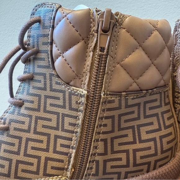 Steve Madden Tan and Brown Lace Up Boots - Picture 5 of 8